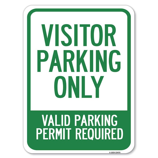 Parking Area Visitors Parking Only Valid Parking Permit Required Parking, A-1824-23470